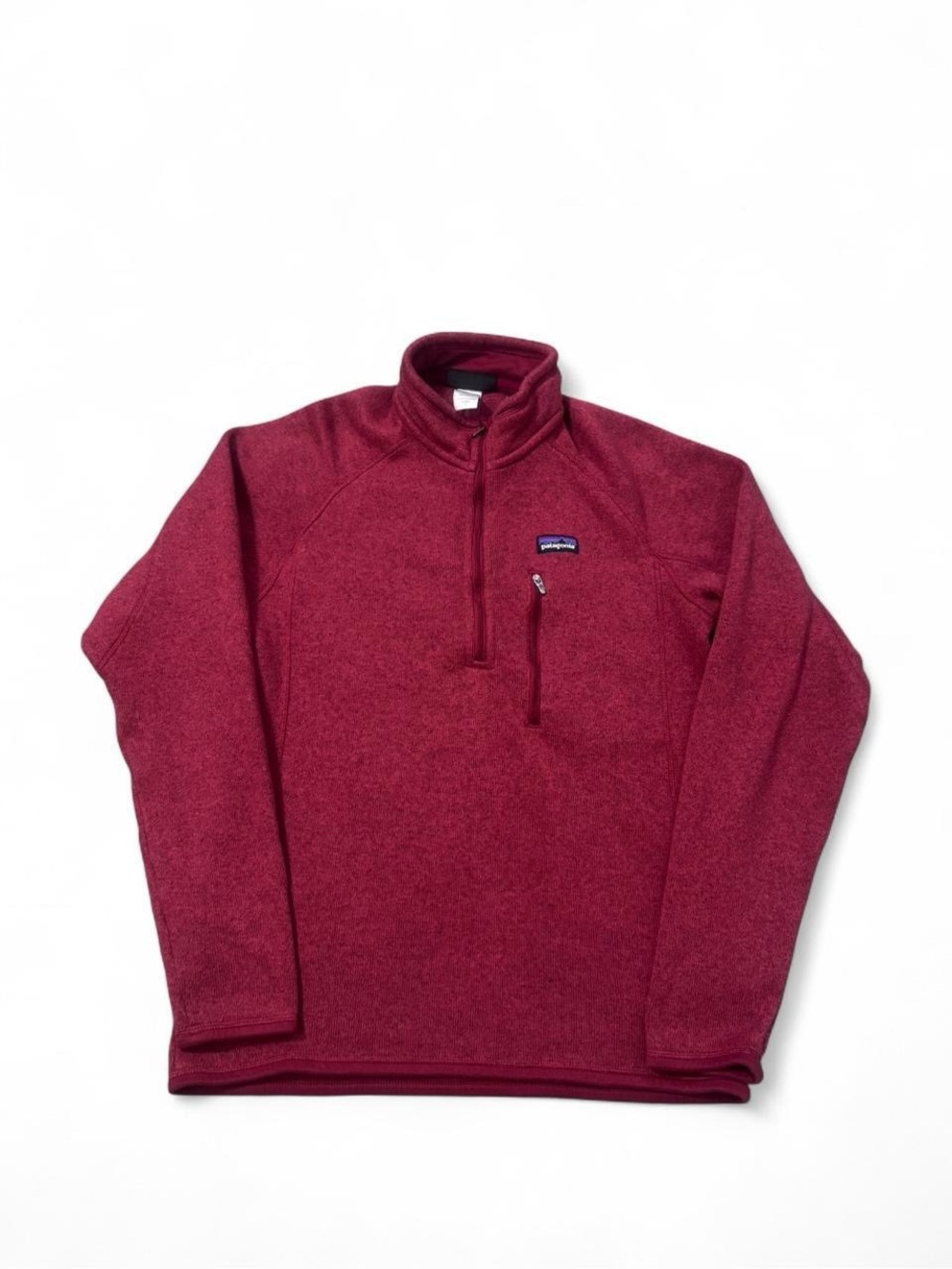 Patagonia better sweater quarter zip fleece sweatshirt red S mens read
